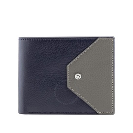 Picasso And Co Leather Wallet- Navy Blue/ Gray PLG1767NBLU