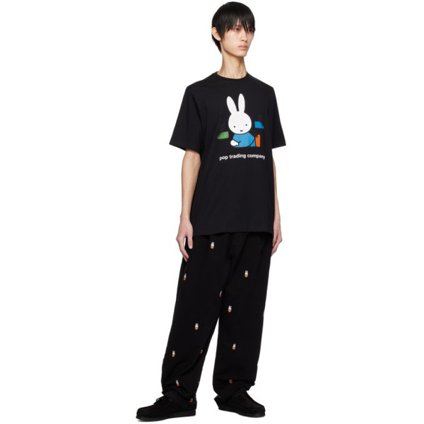  Pop Trading Company Black Miffy Footwear T-Shirt 241959M213005