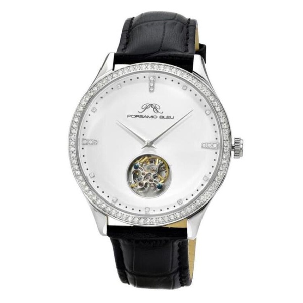  Porsamo Bleu MEN'S William Leather White Dial Watch 1301AWIL