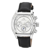 Porsamo Bleu MEN'S Roman Chronograph Leather White Dial Watch 1292AROL