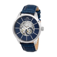 Porsamo Bleu MEN'S Cassius Automatic Genuine Leather Blue Dial Watch 802ACAL
