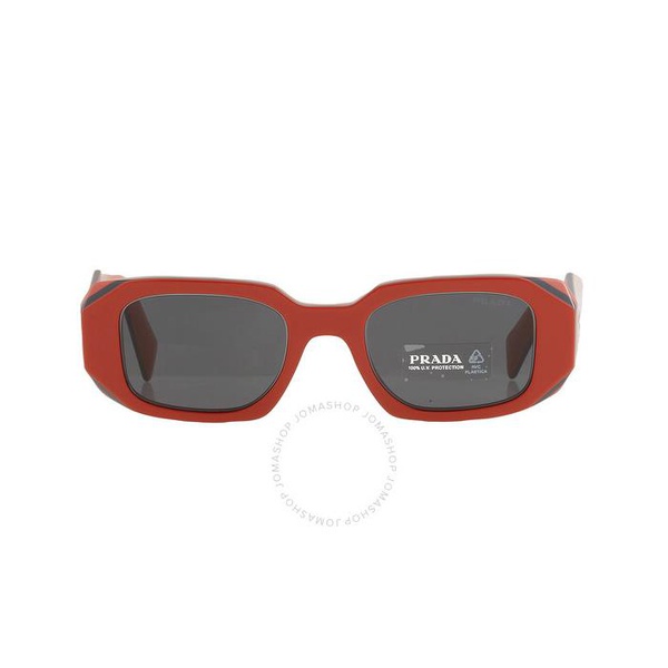 프라다 Prada Dark Grey Rectangular Ladies Sunglasses PR 17WS 12N5S0 49