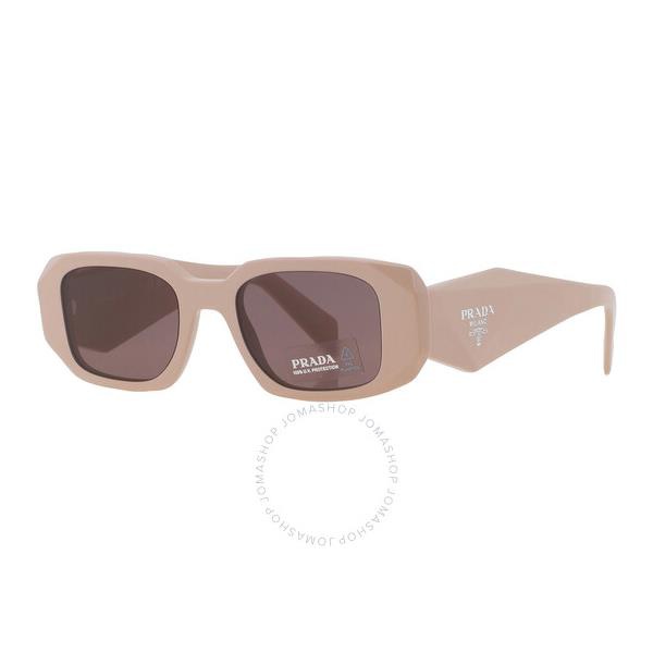 프라다 Prada Purple Brown Rectangular Ladies Sunglasses PR 17WS VYJ6X1 49
