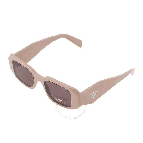 프라다 Prada Purple Brown Rectangular Ladies Sunglasses PR 17WS VYJ6X1 49