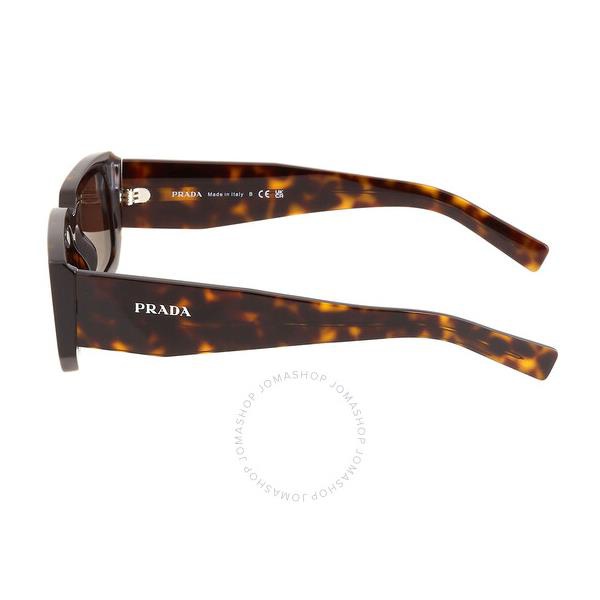 프라다 Prada Dark Brown Rectangular Mens Sunglasses PR 06YS 2AU8C1 53