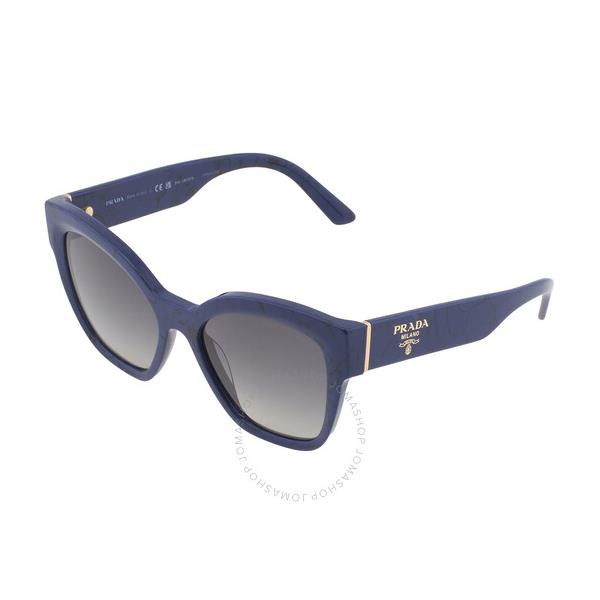 프라다 Prada Polarized Grey Gradient Butterfly Ladies Sunglasses PR 17ZS 18D5W1 54