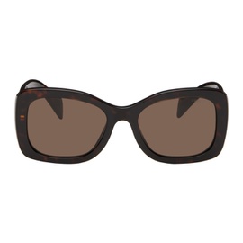 Prada Eyewear Brown Square Sunglasses 241208F005036