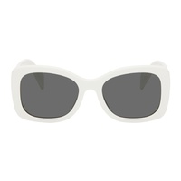 Prada Eyewear White Square Sunglasses 241208F005037