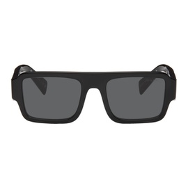 Prada Eyewear Black Oversized Square Sunglasses 241208F005034
