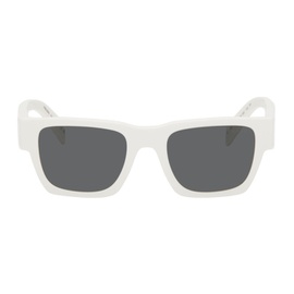 Prada Eyewear White Square Sunglasses 241208F005018
