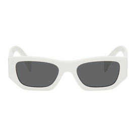 Prada Eyewear White Logo Sunglasses 241208F005031
