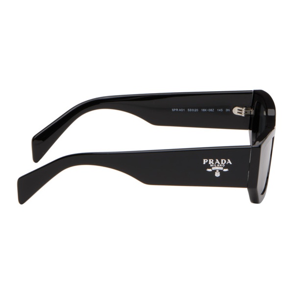  Prada Eyewear Black Logo Sunglasses 241208F005032