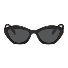 Prada Eyewear Black Angular Butterfly Sunglasses 241208F005052