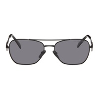 Prada Eyewear Black Triangle Logo Sunglasses 241208F005041