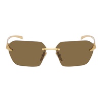 Prada Eyewear Gold Runway Sunglasses 241208F005017