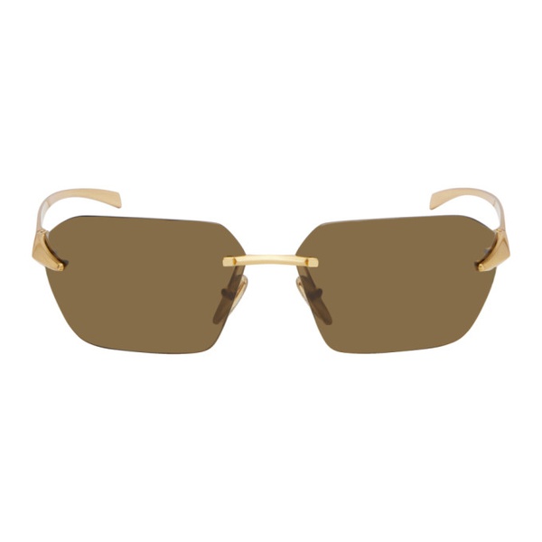  Prada Eyewear Gold Runway Sunglasses 241208F005017