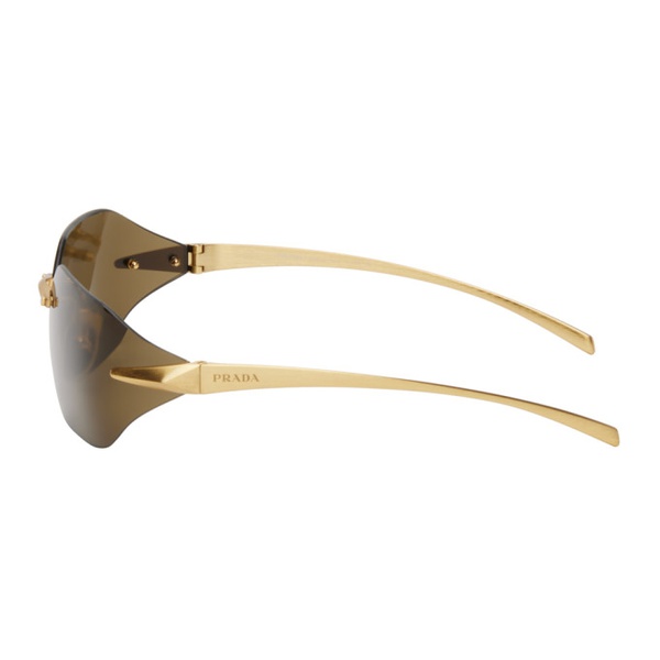  Prada Eyewear Gold Runway Sunglasses 241208F005017