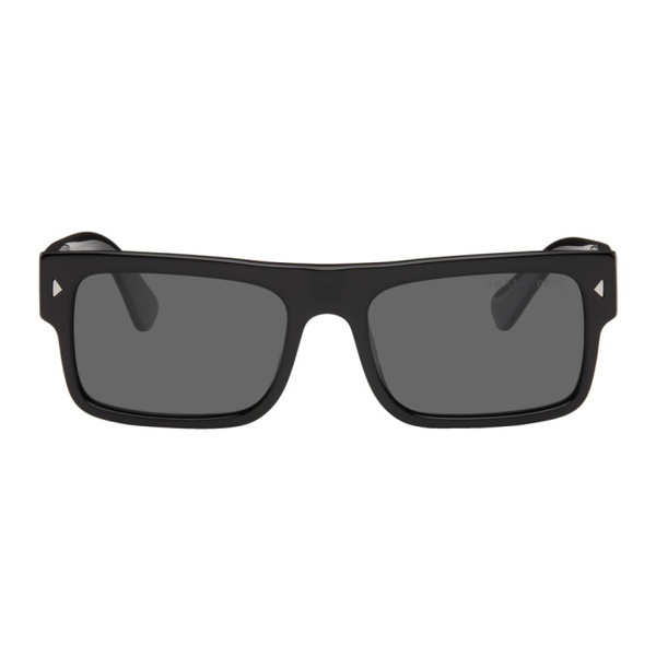  Prada Eyewear Black Rectangular Sunglasses 241208M134023