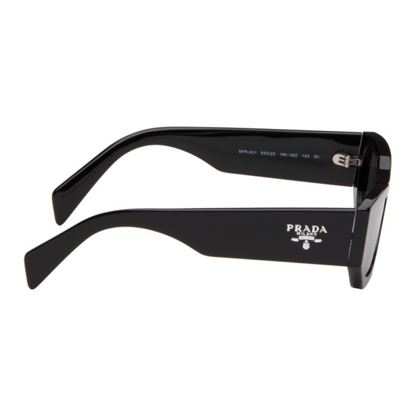  Prada Eyewear Black Logo Sunglasses 241208M134031