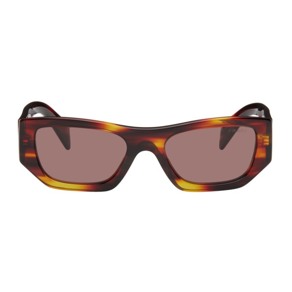  Prada Eyewear Red Logo Sunglasses 241208M134029