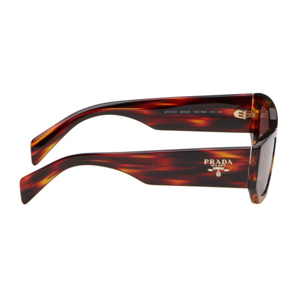  Prada Eyewear Red Logo Sunglasses 241208M134029