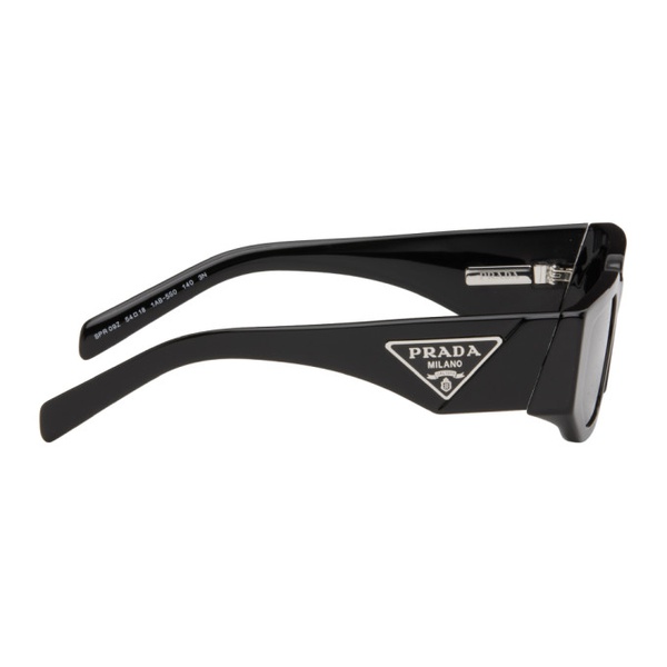  Prada Eyewear Black Rectangular Sunglasses 242208F005043