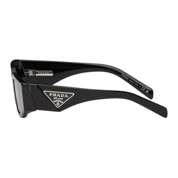  Prada Eyewear Black Rectangular Sunglasses 242208F005043