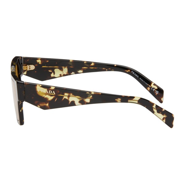  Prada Eyewear Brown Square Sunglasses 241208F005019