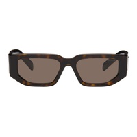 Prada Eyewear Brown Triangle Logo Sunglasses 242208F005044