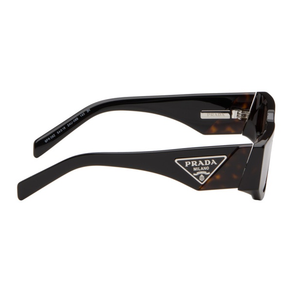  Prada Eyewear Brown Triangle Logo Sunglasses 242208F005044