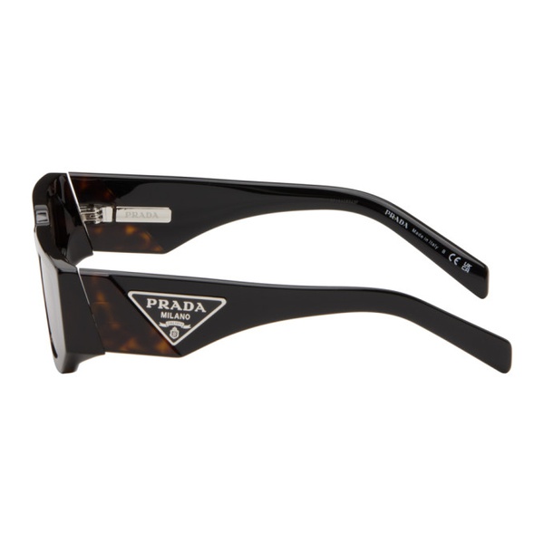  Prada Eyewear Brown Triangle Logo Sunglasses 242208F005044