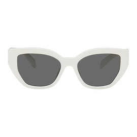 Prada Eyewear White Logo Sunglasses 241208F005049