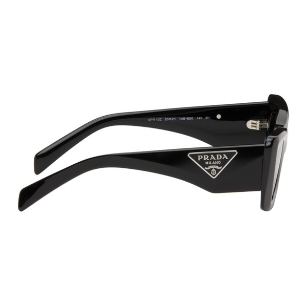  Prada Eyewear Black Cat-Eye Sunglasses 241208M134048