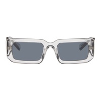 Prada Eyewear Gray Rectangular Sunglasses 242208M134038