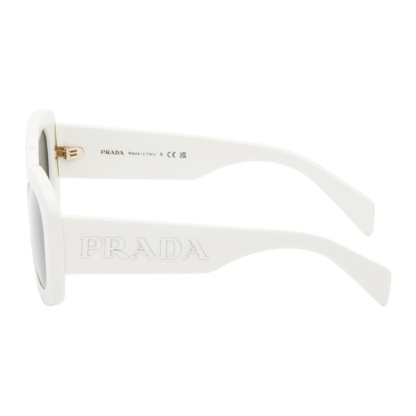  Prada Eyewear White Round Sunglasses 242208F005020