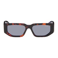 Prada Eyewear Tortoiseshell Triangle Logo Sunglasses 242208F005046