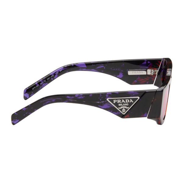  Prada Eyewear Tortoiseshell Triangle Logo Sunglasses 242208F005046