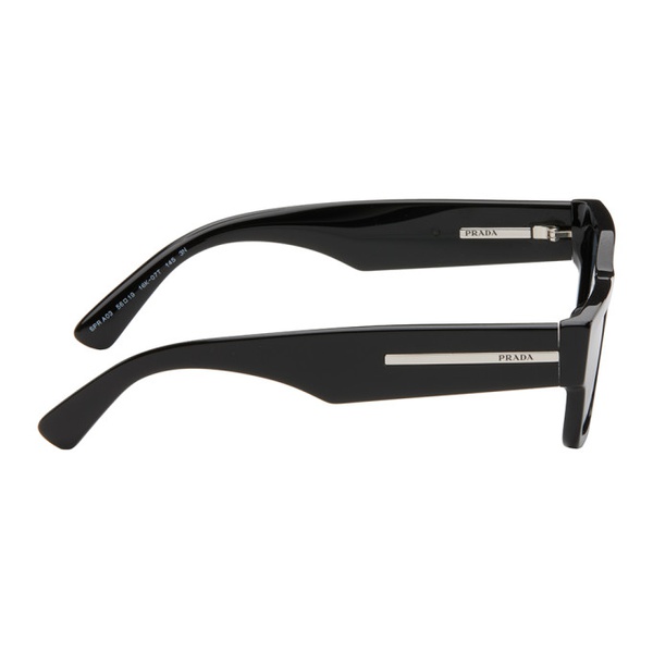  Prada Eyewear Black Iconic Metal Plaque Sunglasses 242208M134056