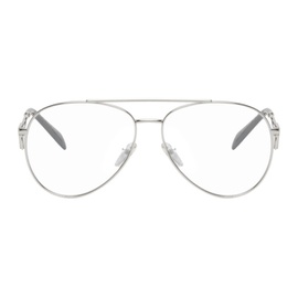 Prada Eyewear Silver Aviator Glasses 242208M133003