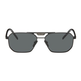 Prada Eyewear Black Logo Bridge Sunglasses 242208M134053