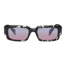 Prada Eyewear Black Rectangular Sunglasses 242208F005050