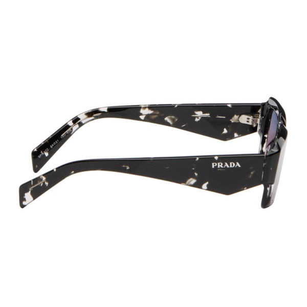  Prada Eyewear Black Rectangular Sunglasses 242208F005050