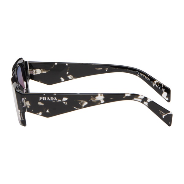  Prada Eyewear Black Rectangular Sunglasses 242208F005050