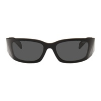 Prada Eyewear Black Wraparound Sunglasses 242208M134043