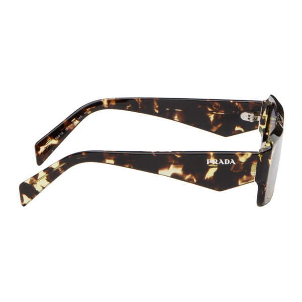  Prada Eyewear Tortoiseshell Rectangular Sunglasses 242208M134041