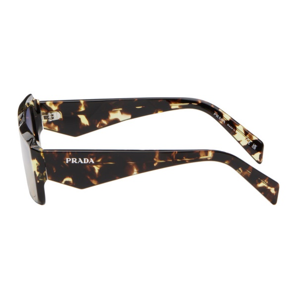  Prada Eyewear Tortoiseshell Rectangular Sunglasses 242208M134041