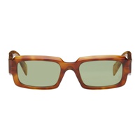 Prada Eyewear Tortoiseshell Rectangular Sunglasses 242208M134037