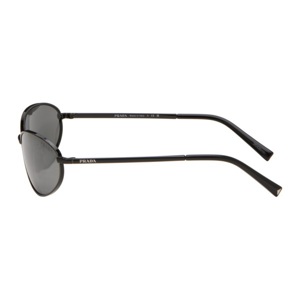  Prada Eyewear Black Logo Sunglasses 242208M134022