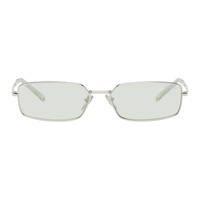 Prada Eyewear Silver Logo Sunglasses 242208M134031