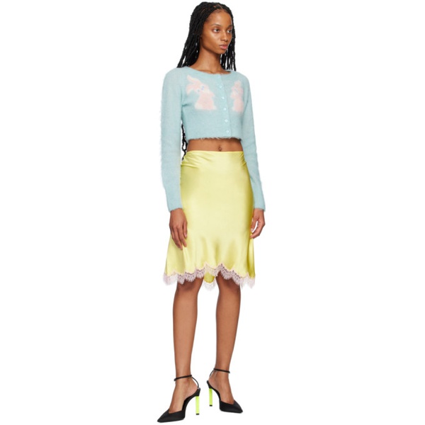  Pristine Yellow & Pink Sprite Midi Skirt 231718F092000